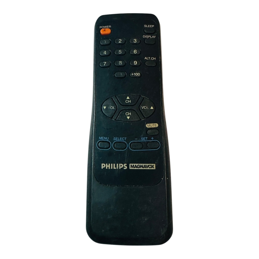 Philips Magnavox Universal Remote Control Black Power Volume Channel Select Menu